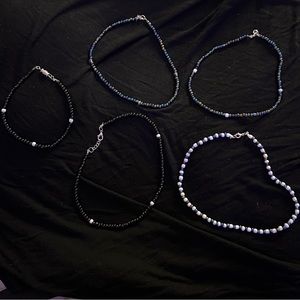 four piece handmade necklace + anklet set
